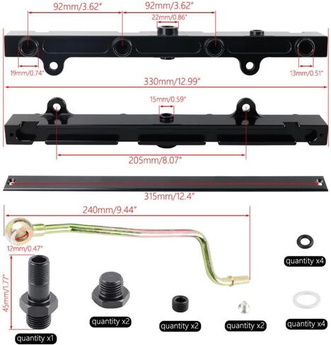 Fuel Rail With Pressure Regulator FPR Gauge Hose Line Compatible With Civic D15 D16 D17 Oil Fittings Fuel Gauge in Saudi Arabia