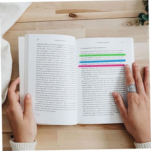 6 مجموعات من شريط تمييز علامات التبويب اللاصقة الملونة من Lurrose لتعليقات الكتب وعلامات الصفحات القابلة للإزالة لتصنيف الملاحظات والإبرازات للاستخدام في المدرسة والمكتب in Kuwait