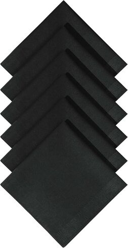 مناديل سوداء رائعة للرجال مناديل رجالية من القطن الناعم للرجال منديل أسود سادة لحدث الجنازة التذكاري in Kuwait