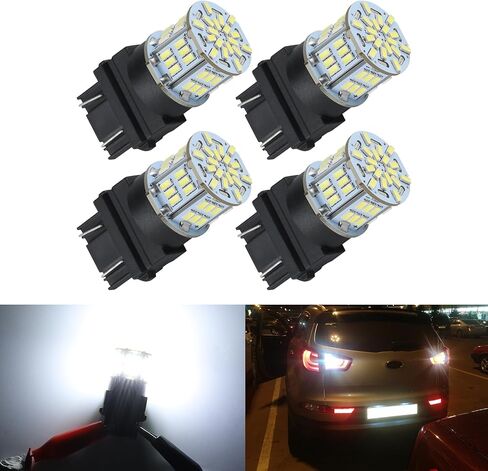 7443 Switchback Led Turn Signal Bulbs Super Bright 7444 T20 LED Replacement light Kit Set for Car Daytime Running Turn Signal Blinker Lights, pack of 4, Xenon White/Amber Yellow in Kuwait