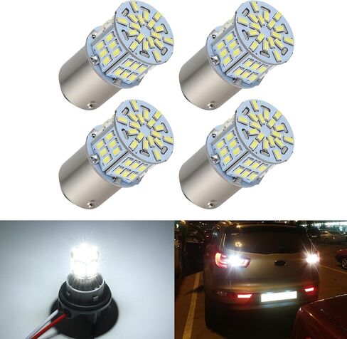 7443 Switchback Led Turn Signal Bulbs Super Bright 7444 T20 LED Replacement light Kit Set for Car Daytime Running Turn Signal Blinker Lights, pack of 4, Xenon White/Amber Yellow in Kuwait