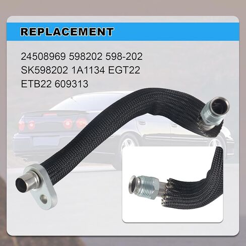 598-202 EGR Line Pipe Compatible with Select Buick Chevy Oldsmobile Pontiac Prix 3.1L 3.4L 3.8L 2000-2005 Replaces 24508969 in Saudi Arabia