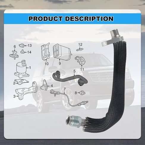 598-202 EGR Line Pipe Compatible with Select Buick Chevy Oldsmobile Pontiac Prix 3.1L 3.4L 3.8L 2000-2005 Replaces 24508969 in Saudi Arabia