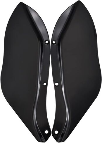 أجنحة جانبية منحرفة للهواء للزجاج الأمامي للدراجات النارية تناسب Harley CVO Electra Glide Street Glide Tri Glide 1996-2013 (أسود) in Kuwait