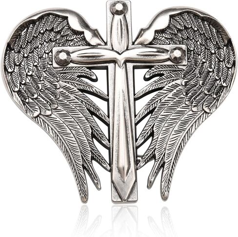 Western Belt Buckles for Men Women, Vintage Religious Cross Faith Wings Belt Buckle Jeans Accessory in Saudi Arabia
