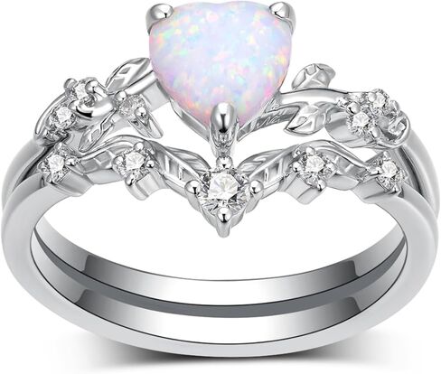 1 قيراط قطع القلب الطبيعي خواتم الخطبة مجموعات للنساء، 925 الفضة الاسترليني ورقة مويسانيتي مجموعات الزفاف العصابات، مجموعات خاتم الزفاف لعيد ميلاد الذكرى in Kuwait