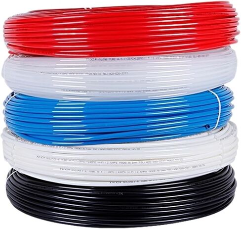 10M Nylon Tube Pneumatic Air Hose 4mm 5mm 6mm*1 8mm 10mm 12mm 14mm 16mm Pressure Oil Pipe(4mm x 2.5mm(ODxID),Black) in Kuwait