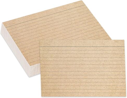 الصفحة الرئيسية ميزة بطاقات الفهرس ذات الوجهين المسطرة من كرافت تان، وبطاقات ملاحظات الملفات (4 × 6) in Kuwait