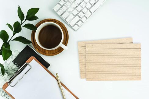 الصفحة الرئيسية ميزة بطاقات الفهرس ذات الوجهين المسطرة من كرافت تان، وبطاقات ملاحظات الملفات (4 × 6) in Kuwait