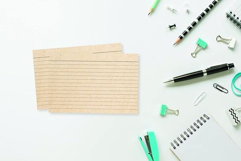 الصفحة الرئيسية ميزة بطاقات الفهرس ذات الوجهين المسطرة من كرافت تان، وبطاقات ملاحظات الملفات (4 × 6) in Kuwait