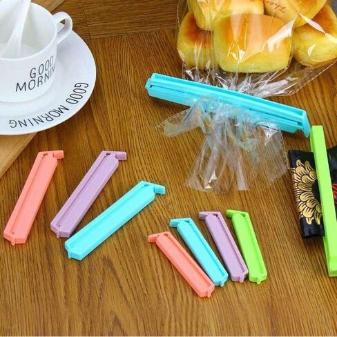 10 PCS 3 Sizes Plastic Chip Clips for Food Sealing, Curved Design Bag Clips for Food Storage for Kitchen and Home Use(2.7inch, 4.3inch, 5.9inch) in Saudi Arabia