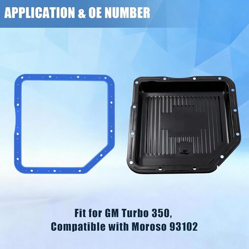 Sorello Transmission Oil Pan Gasket Fit for Buick for Cadillac for Chevrolet for GMC for Oldsmobile for Pontiac - Steel Core Rubber Gasket Fit for GM Turbo 350, Compatible with Moroso 93102 in Saudi Arabia