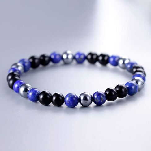 Jewever Triple Obsidian/Tiger eye/Terahertz Essential Oil Diffuses Energy Healing Crystal Yoga Bracelet Beads 6mm Handmade Stretch for Women in Saudi Arabia