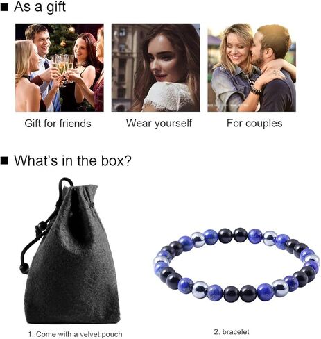Jewever Triple Obsidian/Tiger eye/Terahertz Essential Oil Diffuses Energy Healing Crystal Yoga Bracelet Beads 6mm Handmade Stretch for Women in Saudi Arabia