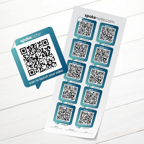 ملصق تسجيل فيديو مخصص - تتيح لك ملصقات رمز الاستجابة السريعة المتحدثة إضافة مقاطع فيديو مخصصة إلى أي شيء - تخصيص هدية، أو بطاقة تهنئة، أو بطاقة هدايا، أو تجربة تفاعلية - إضافة فيديو إلى in Kuwait