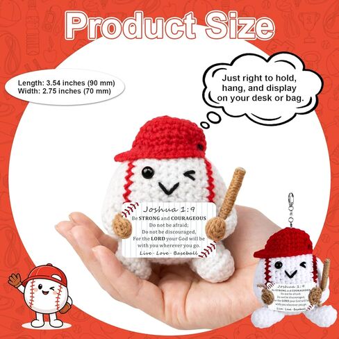 Baseball Easter Basket Stuffers for Kids, Baseball Crochet Gifts for Boys 8-12, Baptism Gifts for Girl, Confirmation Catholic Communion Gift for Son Daughter Birthday Religious Christian Keychain in Saudi Arabia
