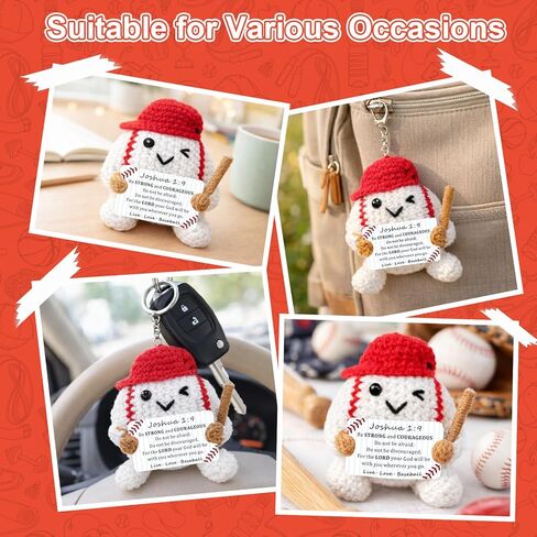 Baseball Easter Basket Stuffers for Kids, Baseball Crochet Gifts for Boys 8-12, Baptism Gifts for Girl, Confirmation Catholic Communion Gift for Son Daughter Birthday Religious Christian Keychain in Saudi Arabia