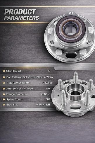 513288 محور العجلة الأمامية/الخلفية وزوج مجموعة المحمل، 5 عروة، متوافق مع شيفروليه إكوينوكس/جي إم سي تيرين/ماليبو/إمبالا، يستبدل OE# 13504970، 13589507 (المرجع فقط) in Kuwait