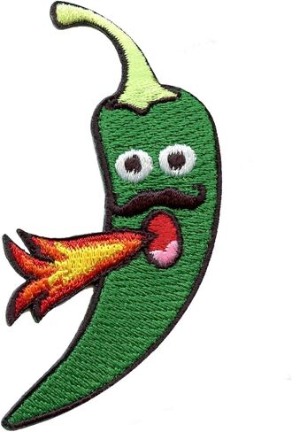 Jalapeno Spitting Fire Patch Embroidered Iron On in Saudi Arabia