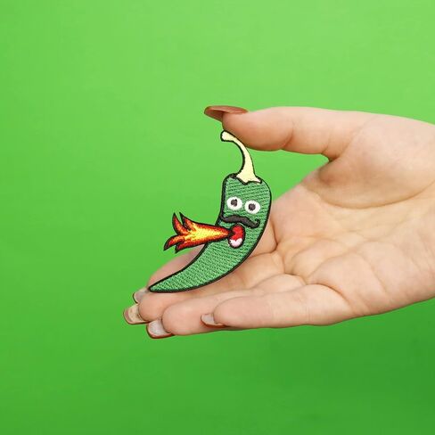 Jalapeno Spitting Fire Patch Embroidered Iron On in Saudi Arabia