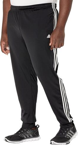 بنطال Adidas رجالي دافئ من التريكو مدبب 3 خطوط أسود/أبيض 4X-Large/Tall in Kuwait