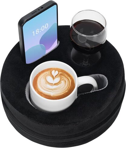 G GOOD GAIN حامل أكواب الأريكة وسادة - حامل أكواب الأريكة Cozy Buddy | علبة مشروبات السرير تحمل الكمبيوتر اللوحي وجهاز التحكم عن بعد والوجبات الخفيفة | صينية مشروبات للأريكة مقاومة للماء ومضادة للانسكاب للسيارة، الحديقة، الشاطئ، النزهة، القارب، السيارة ال in Saudi Arabia