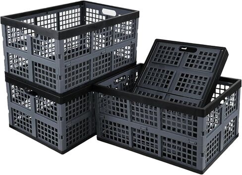 4 عبوات من الصناديق القابلة للطي سعة 42 لترًا، وسلال صناديق تخزين بلاستيكية قابلة للطي in Kuwait