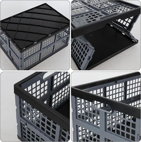 4 عبوات من الصناديق القابلة للطي سعة 42 لترًا، وسلال صناديق تخزين بلاستيكية قابلة للطي in Kuwait