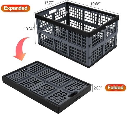 4 عبوات من الصناديق القابلة للطي سعة 42 لترًا، وسلال صناديق تخزين بلاستيكية قابلة للطي in Kuwait