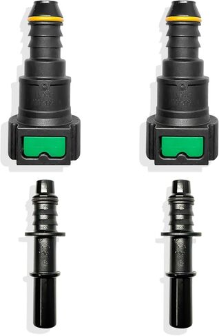 Fuel Line Quick Connect Set, 2 Sets Fuel Line Repair Fittings Include Straight Pipe Connector SAE 11.8mm to ID 10mm in Kuwait