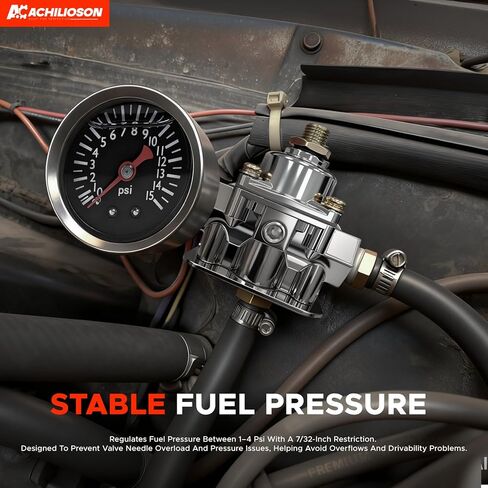 12-804 Fuel Pressure Regulator 1-4 PSI,Zinc Alloy Carburetor Fuel Valve,3/8" NPT Ports Compatible with Holley 12-804, Replacement for Car & Small Engine Carburetor Parts. in Saudi Arabia