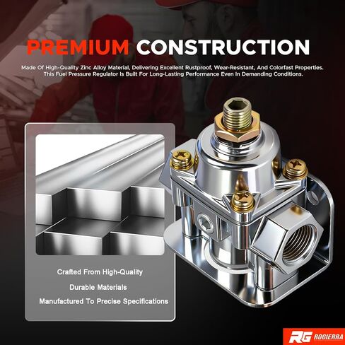 12-804 Fuel Pressure Regulator 1-4 PSI,Zinc Alloy Carburetor Fuel Valve,3/8" NPT Ports Compatible with Holley 12-804, Replacement for Car & Small Engine Carburetor Parts. in Saudi Arabia