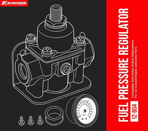 12-804 Fuel Pressure Regulator 1-4 PSI,Zinc Alloy Carburetor Fuel Valve,3/8" NPT Ports Compatible with Holley 12-804, Replacement for Car & Small Engine Carburetor Parts. in Saudi Arabia