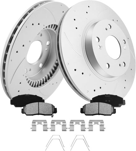 MOTOREVO Front Geomet Coated Brake Kit Compatible with Accord 2013-2022, 292.6mm11.52in Rotors(2018-2022 LX/EX-L ONLY for 1.5L) 2013-2020 EX Automotive Replacement Vented Discs and Ceramic Brake Pads in Kuwait