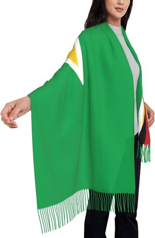 شالات وشاح علم لطيف للنساء أوشحة عصرية شتوية دافئة كبيرة شالات وأغطية العلم الوطني in Kuwait
