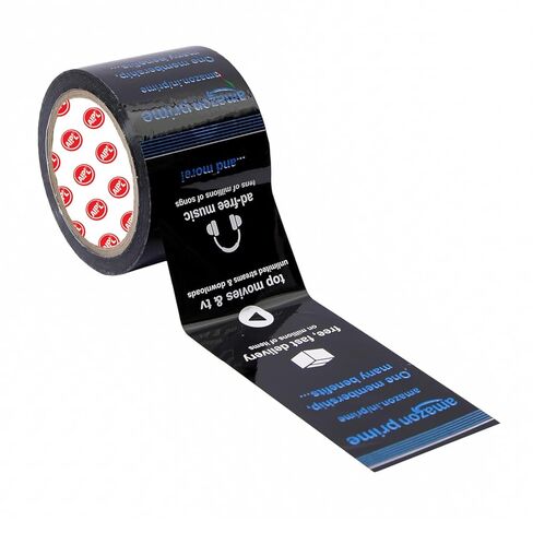 Amazon.in branded Prime Packaging Tape with Strong Adhesive No Residue Easy to Use & Pack Items Multipurpose Usage (Black, 1 Pc) in Saudi Arabia