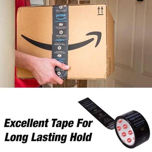 Amazon.in branded Prime Packaging Tape with Strong Adhesive No Residue Easy to Use & Pack Items Multipurpose Usage (Black, 1 Pc) in Saudi Arabia
