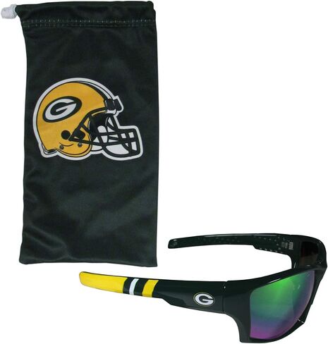 Siskiyou Sports NFL Jacksonville Jaguars Unisex Edge Wrap Sunglass and Bag Set, Team Colors, One Size,FESG175EB in Kuwait