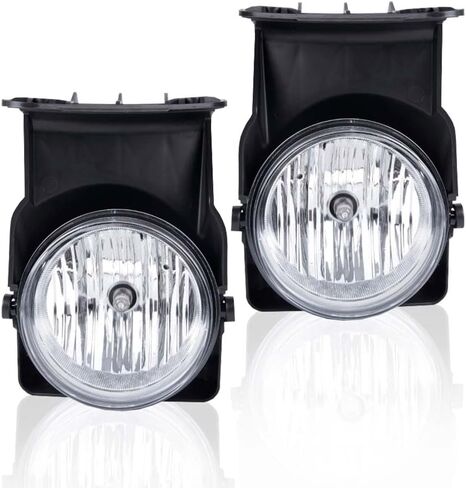 G-PLUS Bumper Fog Lights Lamps Compatible with GMC Sierra 1500 2500 HD 3500 2003-2006/2007 Sierra Classic(Not fit for Denali|C3 Models),Clear Lens 15190984, 15190985, GM2592154, GM2593154 Left & Right in Saudi Arabia