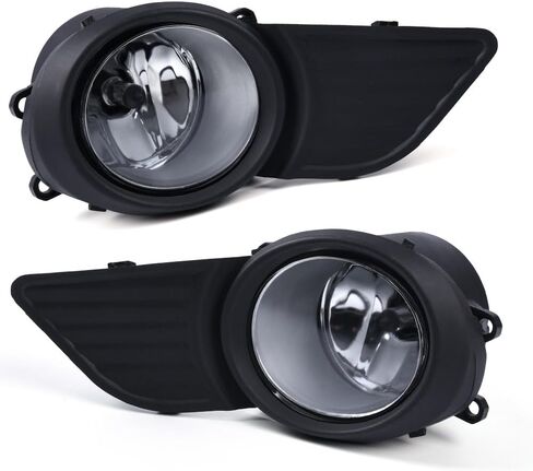 مصابيح الضباب الممتصة للصدمات G-PLUS متوافقة مع GMC Sierra 1500 2500 HD 3500 2003-2006/2007 Sierra Classic (غير مناسبة لموديلات Denali|C3)، عدسات شفافة 15190984، 15190985، GM2592154، GM2593154 يسار ويمين in Kuwait
