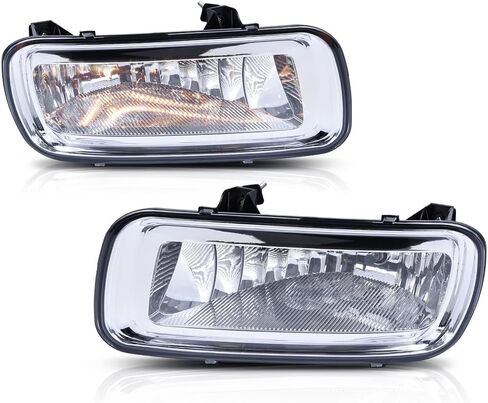 G-PLUS Bumper Fog Lights Lamps Compatible with GMC Sierra 1500 2500 HD 3500 2003-2006/2007 Sierra Classic(Not fit for Denali|C3 Models),Clear Lens 15190984, 15190985, GM2592154, GM2593154 Left & Right in Saudi Arabia