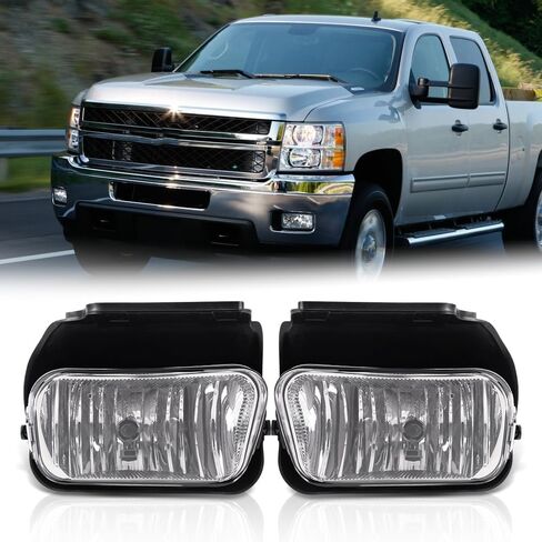 G-PLUS Bumper Fog Lights Lamps Compatible with GMC Sierra 1500 2500 HD 3500 2003-2006/2007 Sierra Classic(Not fit for Denali|C3 Models),Clear Lens 15190984, 15190985, GM2592154, GM2593154 Left & Right in Saudi Arabia