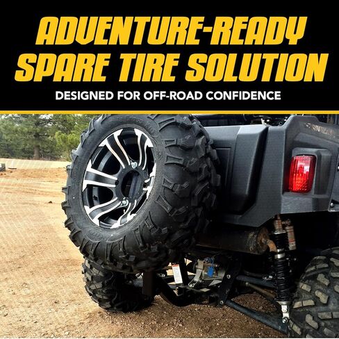 ATV UTV Spare Tire Mount 17" Fits Standard 2" Hitch U-4047 High-Clearance Hitch Spare Tire Carrier for UTVs, ATVs, Trucks & SUVs | Made in USA Quick Release Post Rust-Resistant Steel in Saudi Arabia