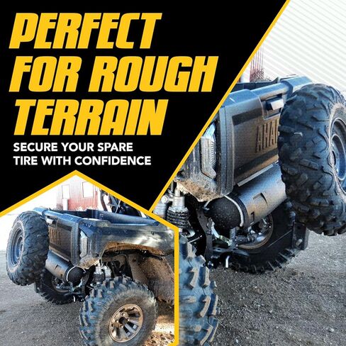 ATV UTV Spare Tire Mount 17" Fits Standard 2" Hitch U-4047 High-Clearance Hitch Spare Tire Carrier for UTVs, ATVs, Trucks & SUVs | Made in USA Quick Release Post Rust-Resistant Steel in Saudi Arabia