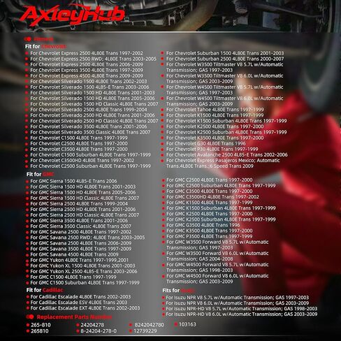 وعاء زيت ناقل الحركة مع قابس تصريف، لـ 4L80E Silverado/Express/Suburban، لـ GMC Sierra/Savana/Yukon، لـ Isuzu NPR 1997-2009، لـ Cadillac Escalade 2002-2003، وعاء الزيت OE # 265-810 in Kuwait