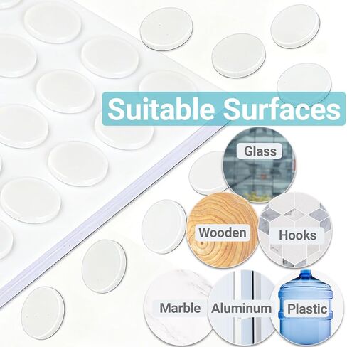 350 Packs Double Sided Sticky Dots, 20mm Clear Removable Glue Dots, Strong Hold Invisible Adhesive Dots for Balloons, Wall Hanging, Posters, Crafts, Photos (350, 200mm) in Saudi Arabia