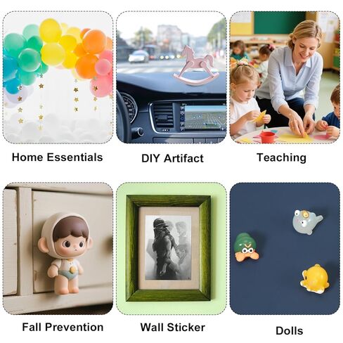 400pcs 10mm Adhesive Dots, 10mm/0.4" Reusable Double Sided Adhesive Dots Clear Removable Round Stickers Suitable Sticky Tape for Crafts Pictures Balloons Posters Dolls in Saudi Arabia