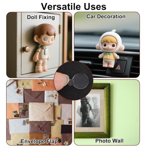 400pcs 10mm Adhesive Dots, 10mm/0.4" Reusable Double Sided Adhesive Dots Clear Removable Round Stickers Suitable Sticky Tape for Crafts Pictures Balloons Posters Dolls in Saudi Arabia