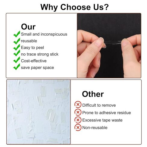 400pcs 10mm Adhesive Dots, 10mm/0.4" Reusable Double Sided Adhesive Dots Clear Removable Round Stickers Suitable Sticky Tape for Crafts Pictures Balloons Posters Dolls in Saudi Arabia