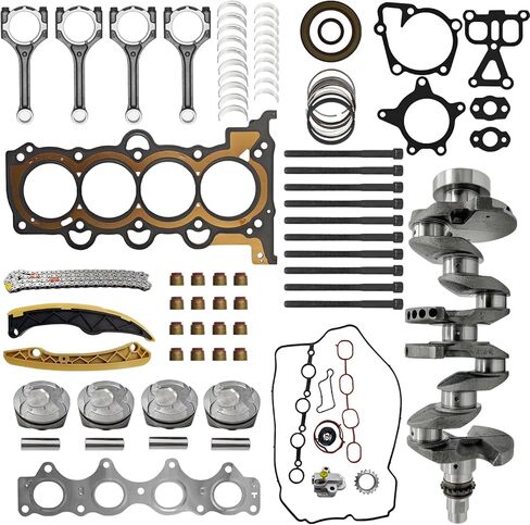 G4FD 1.6L Engine Rebuild Kit with Crankshaft, Connecting Rods & Timing Chain Kit – Fit for Hyundai Accent Veloster 2012-2017, Fit for Kia Rio Soul 2012-2017 – Replaces 23110-2B610 23510-2B010 in Kuwait